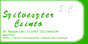 szilveszter csinto business card